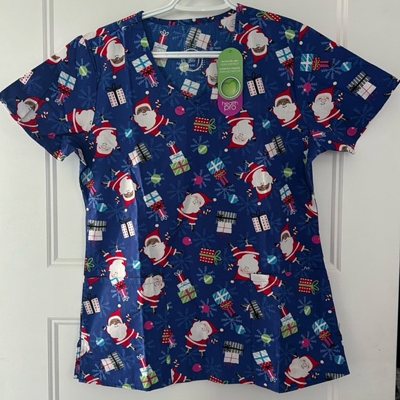 Christmas Scrub Top - Picture 1 of 3